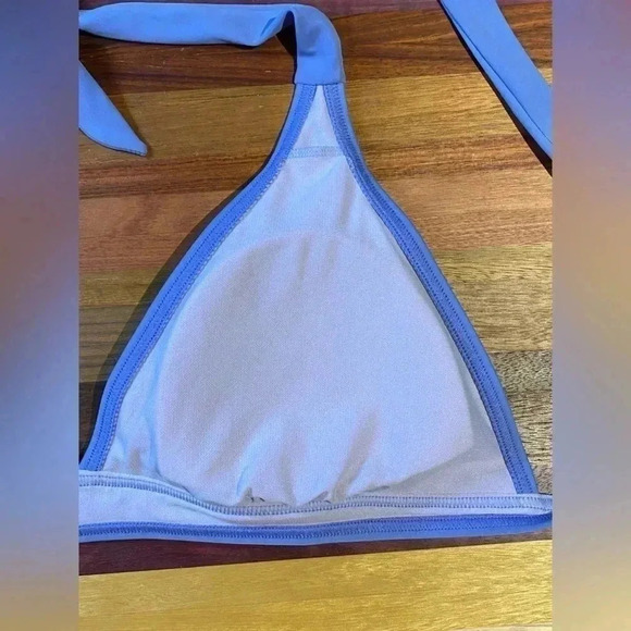 Prana Lahari halter bikini top, periwinkle, XL - Picture 3 of 5